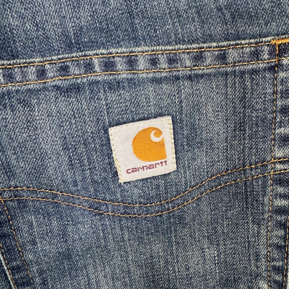 NWT Carhartt Holter Jeans Relaxed Fit 38x32 Mens Denim Pants Blue Straight Leg - Picture 4 of 8